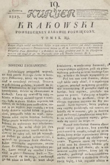 Kuryer Krakowski : powszechney zabawie poświęcony. 1827, nr 19