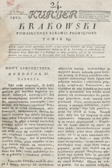 Kuryer Krakowski : powszechney zabawie poświęcony. 1827, nr 24