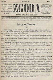 Zgoda : pismo dla wsi i miasta. 1875, nr 13
