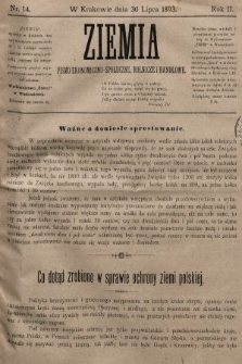 Ziemia : pismo ekonomiczno-społeczne, rolnicze i handlowe. 1893, nr 14