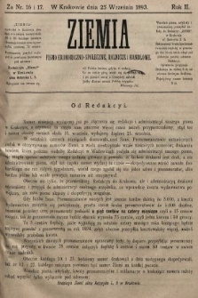 Ziemia : pismo ekonomiczno-społeczne, rolnicze i handlowe. 1893, nr 16 i 17