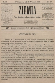 Ziemia : pismo ekonomiczno-społeczne, rolnicze i handlowe. 1895, nr 13