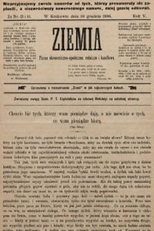 Ziemia : pismo ekonomiczno-społeczne, rolnicze i handlowe. 1896, nr 13