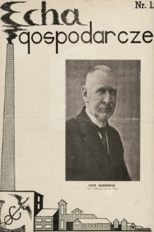 Echa Gospodarcze : czasopismo poświęcone sprawom gospodarczym. 1938, nr 1