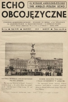 Echo Obcojęzyczne = The Anglo-Polish Echo : czasopismo rozrywkowo-językowe. 1939, nr 3 A