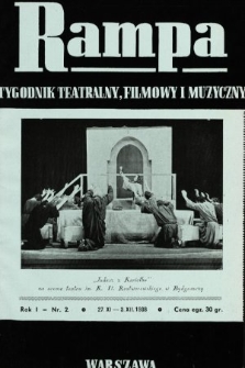 Rampa : tygodnik teatralny, filmowy i muzyczny. 1938, nr 2