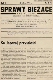 Sprawy Bieżące : dwutygodnik.1938, nr 4