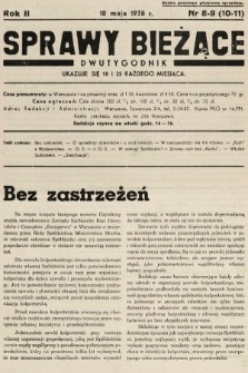 Sprawy Bieżące : dwutygodnik.1938, nr 8