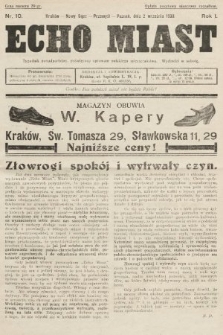 Echo Miast : tygodnik ponadpartyjny, poświęcony sprawom polskiego mieszczaństwa. 1933, nr 10