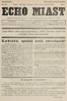 Echo Miast : tygodnik ponadpartyjny, poświęcony sprawom polskiego mieszczaństwa. 1933, nr 16