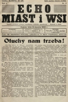 Echo Miast i Wsi : tygodnik poświęcony sprawom niepodległości kulturalno-gospodarczej. 1934, nr 2