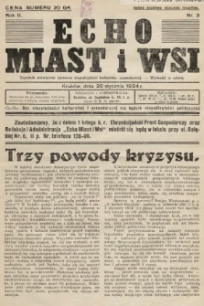 Echo Miast i Wsi : tygodnik poświęcony sprawom niepodległości kulturalno-gospodarczej. 1934, nr 3