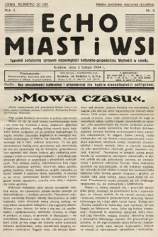 Echo Miast i Wsi : tygodnik poświęcony sprawom niepodległości kulturalno-gospodarczej. 1934, nr 5