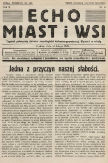 Echo Miast i Wsi : tygodnik poświęcony sprawom niepodległości kulturalno-gospodarczej. 1934, nr 6
