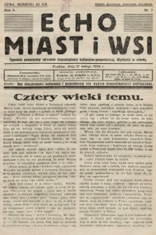 Echo Miast i Wsi : tygodnik poświęcony sprawom niepodległości kulturalno-gospodarczej. 1934, nr 7