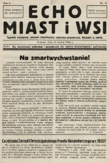 Echo Miast i Wsi : tygodnik poświęcony sprawom niepodległości kulturalno-gospodarczej. 1934, nr 13