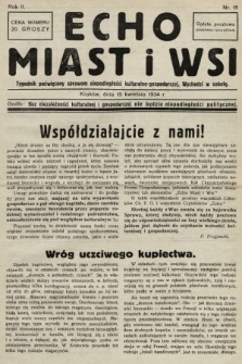 Echo Miast i Wsi : tygodnik poświęcony sprawom niepodległości kulturalno-gospodarczej. 1934, nr 15