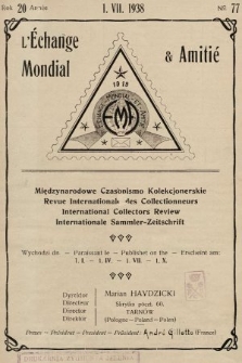 L'Échange Mondial & Amitié. 1938, nr 78