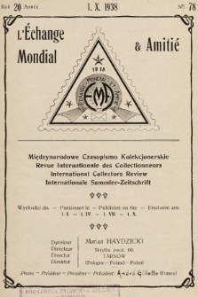 L'Échange Mondial & Amitié. 1938, nr 78