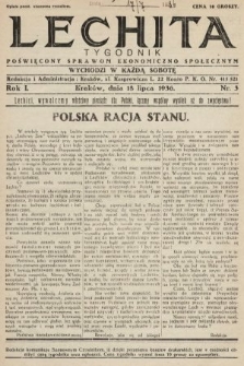 Lechita : tygodnik poświęcony sprawom ekonomiczno-społecznym. 1936, nr 3