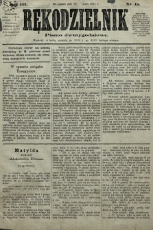 Rękodzielnik : pismo dwutygodniowe. 1871, nr 15