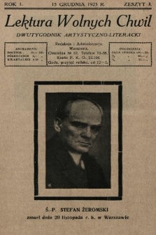 Lektura Wolnych Chwil : dwutygodnik artystyczno-literacki. 1925, nr 3
