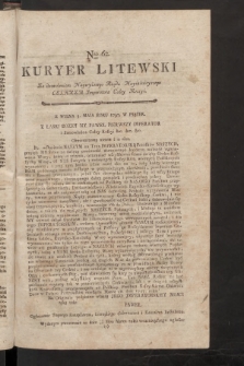 Kuryer Litewski. 1796/1797, nr 62