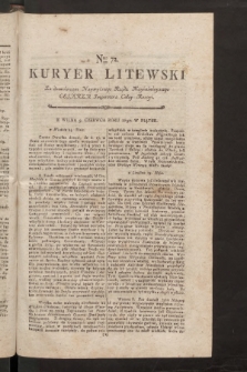 Kuryer Litewski. 1796/1797, nr 72