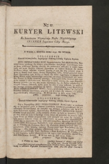 Kuryer Litewski. 1796/1797, nr 87