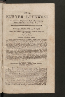 Kuryer Litewski. 1796/1797, nr 92