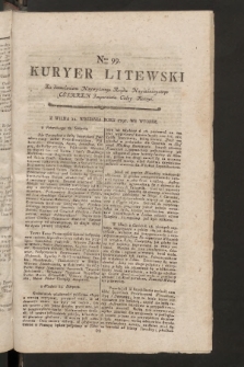 Kuryer Litewski. 1796/1797, nr 99