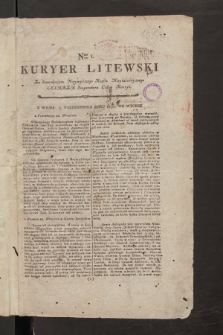 Kuryer Litewski. 1797/1798, nr 1