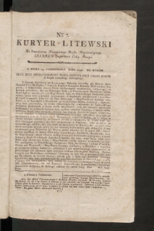 Kuryer Litewski. 1797/1798, nr 7