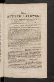 Kuryer Litewski. 1797/1798, nr 15