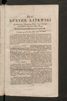 Kuryer Litewski. 1797/1798, nr 16