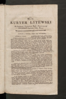 Kuryer Litewski. 1797/1798, nr 20