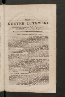 Kuryer Litewski. 1797/1798, nr 21