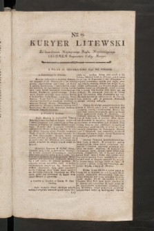 Kuryer Litewski. 1797/1798, nr 25