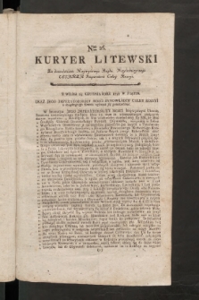 Kuryer Litewski. 1797/1798, nr 26