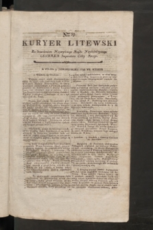 Kuryer Litewski. 1797/1798, nr 29