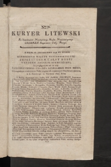 Kuryer Litewski. 1797/1798, nr 31