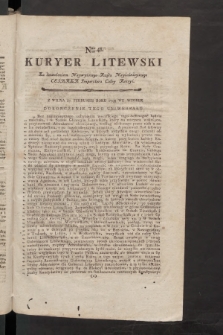 Kuryer Litewski. 1797/1798, nr 41