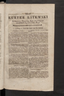 Kuryer Litewski. 1797/1798, nr 43