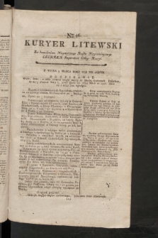 Kuryer Litewski. 1797/1798, nr 46