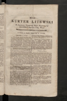 Kuryer Litewski. 1797/1798, nr 49
