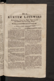 Kuryer Litewski. 1797/1798, nr 52
