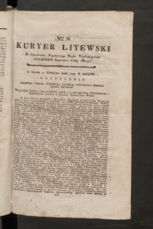 Kuryer Litewski. 1797/1798, nr 58