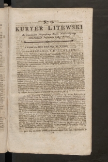 Kuryer Litewski. 1797/1798, nr 69