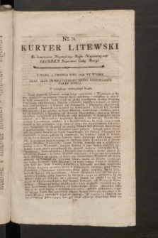Kuryer Litewski. 1797/1798, nr 71