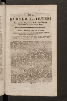 Kuryer Litewski. 1797/1798, nr 72